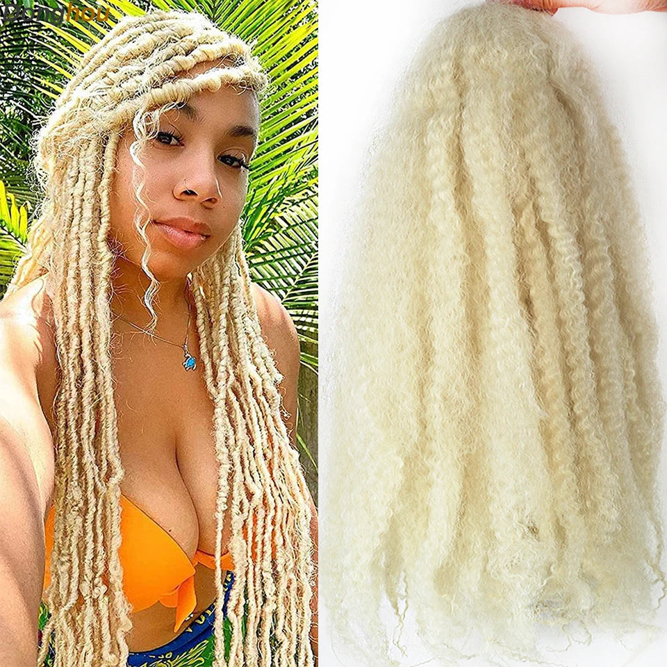 18" Marley Hair Ombre Black Brown Blonde Grey 35